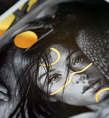 Paradox Metallic Gold Print by Autumn Skye