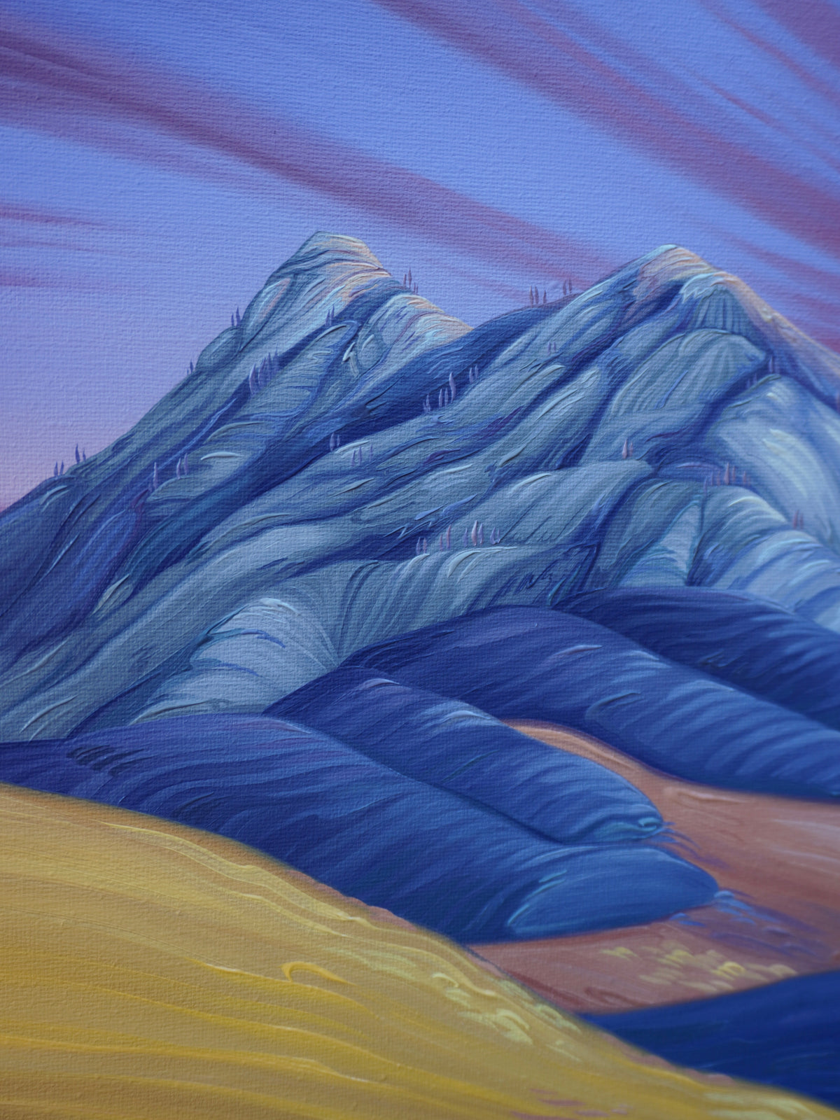 Peeping Purple Original by Silver Francis