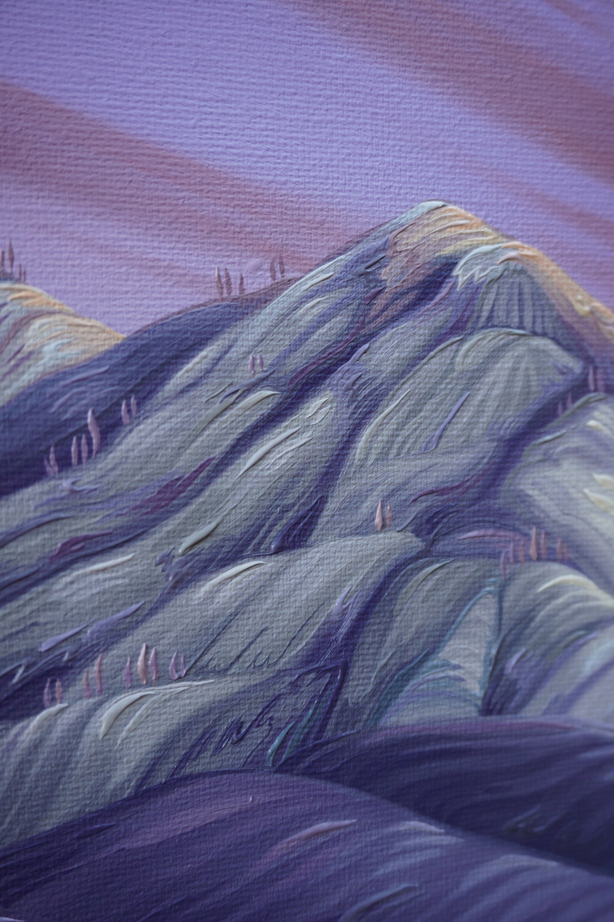 Peeping Purple Original by Silver Francis