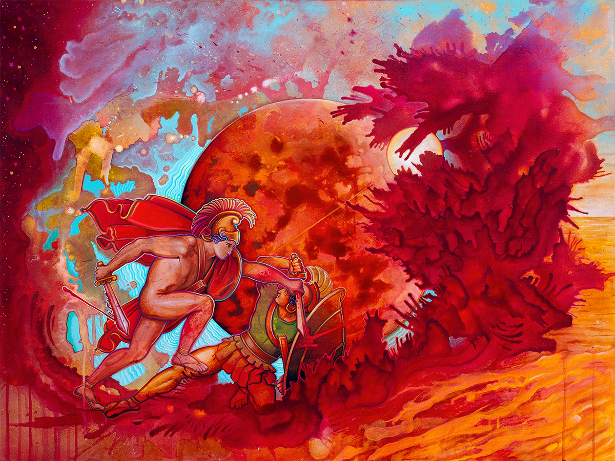 Mars Manifest Original Painting by John Speaker - 48 HOUR AUCTION