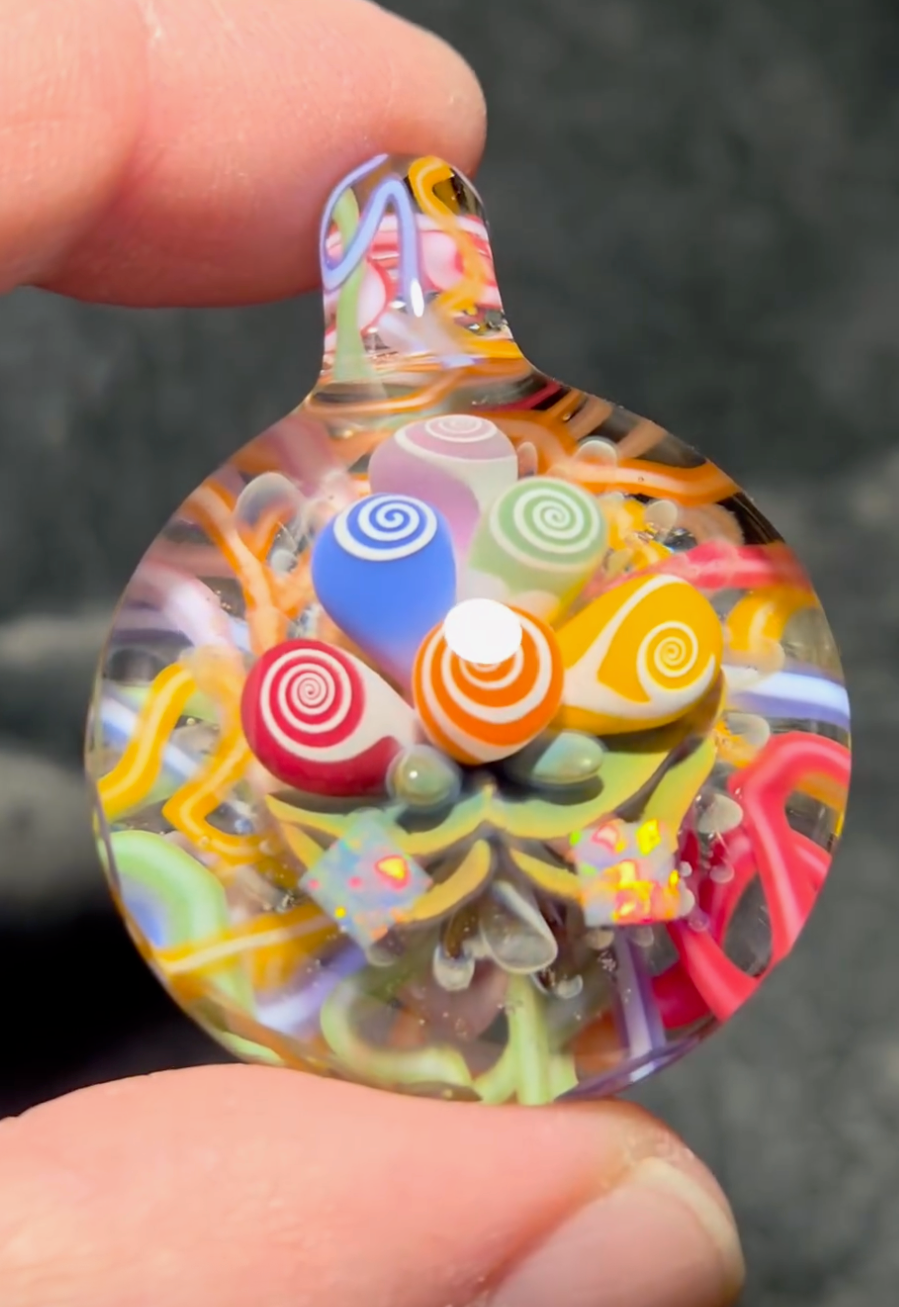 Flashin' Forward Original Glass Pendant by Mike Gong