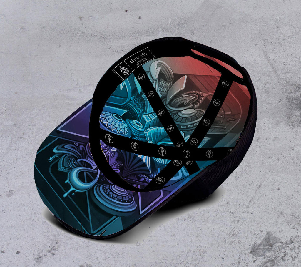 Cipher Curved Snapback Hat by Apex Collective