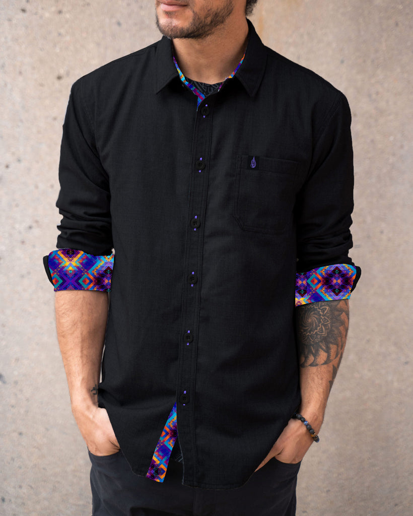 Archetype Lined Button Down Shirt by Threyda