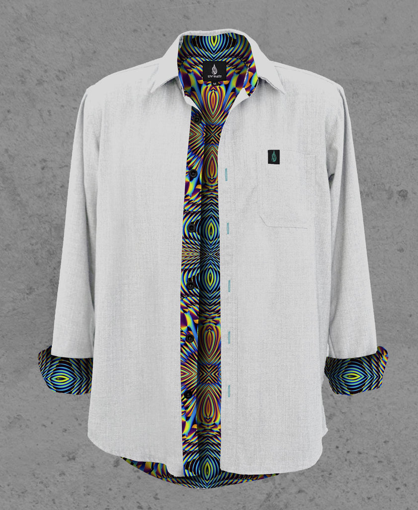 Horizon Lined Button Down Shirt by Threyda