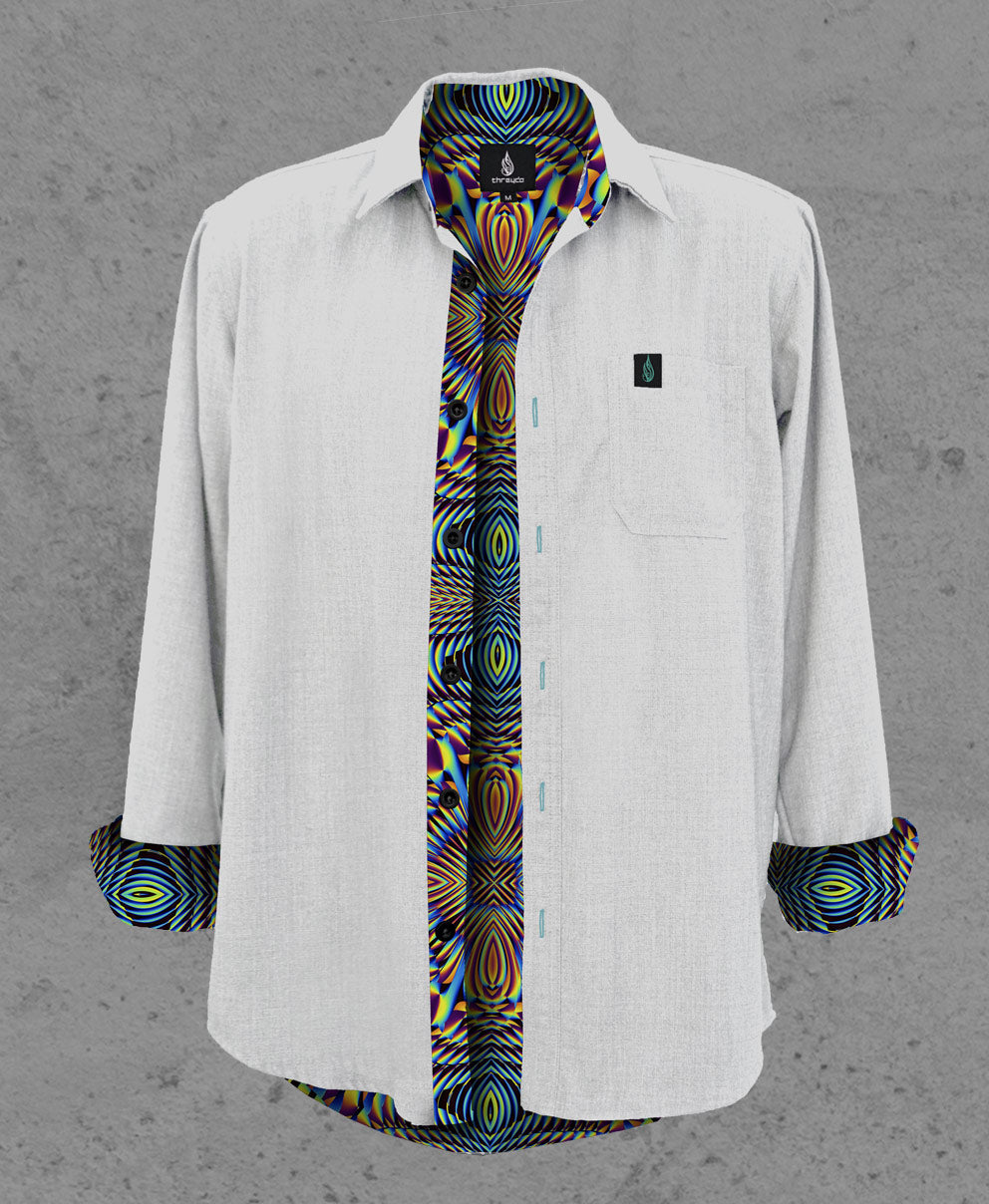 Horizon Lined Button Down Shirt by Threyda