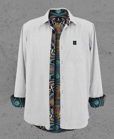 Horizon Lined Button Down Shirt by Threyda