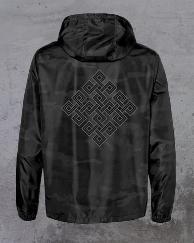 Black Camo Lightweight Windbreaker by Threyda