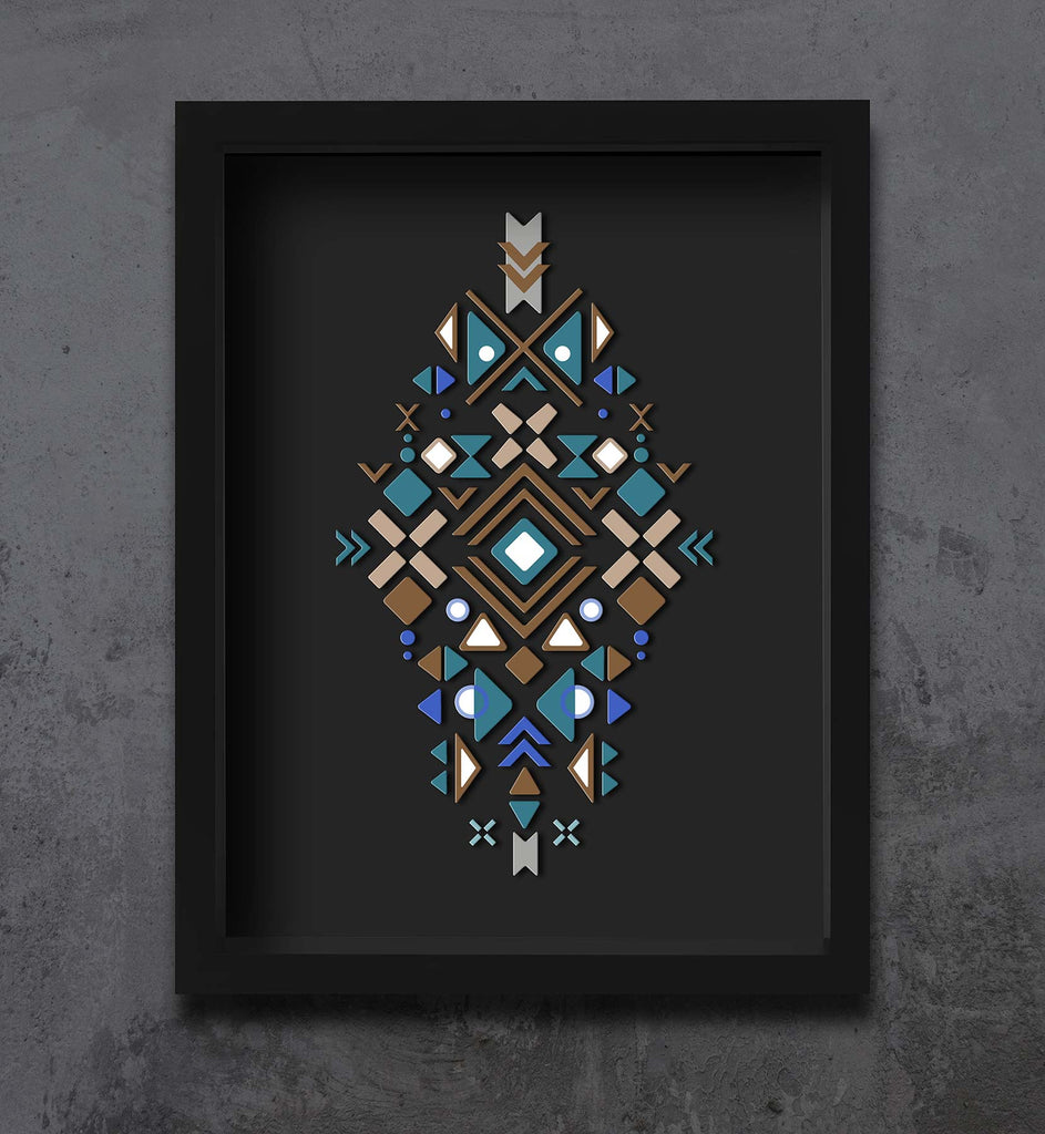 Totem 1 of 1 Framed Embossed Matte Print by Threyda