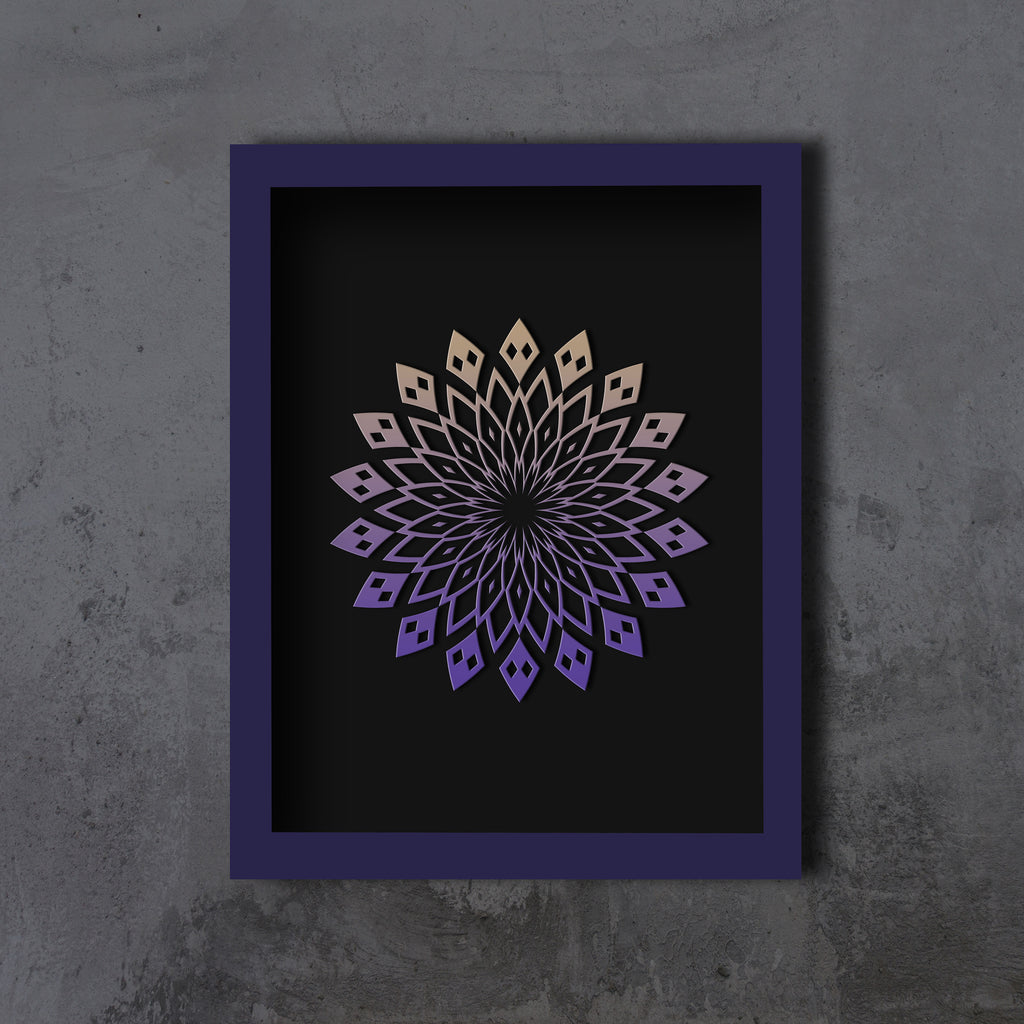 Bloom Framed Embossed Print by Threyda - Sunrise Edition