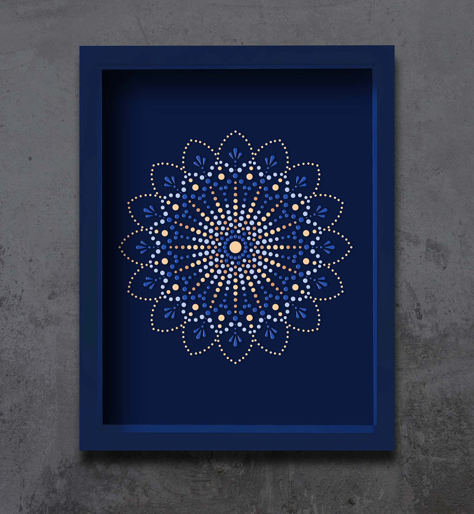Royal Blue 1 of 1 Framed Embossed Matte Print by Threyda