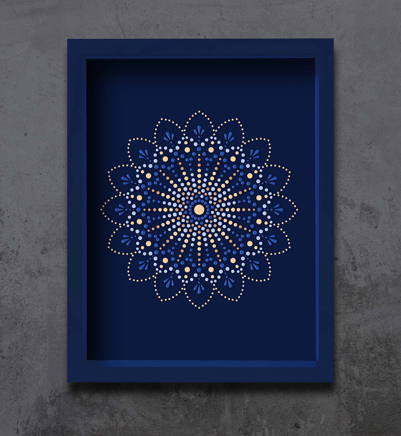 Royal Blue 1 of 1 Framed Embossed Matte Print by Threyda