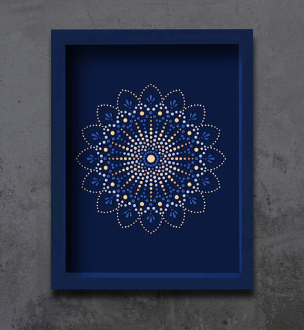 Royal Blue 1 of 1 Framed Embossed Matte Print by Threyda