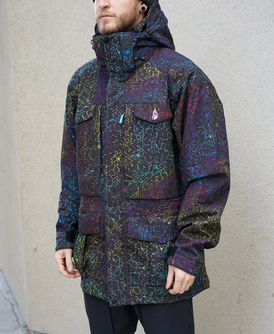 Black Rainbow Onyx Sherpa Jacket by Threyda