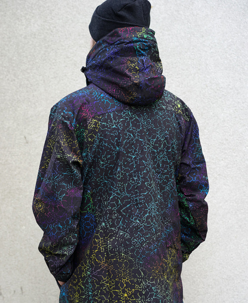 Black Rainbow Onyx Sherpa Jacket by Threyda
