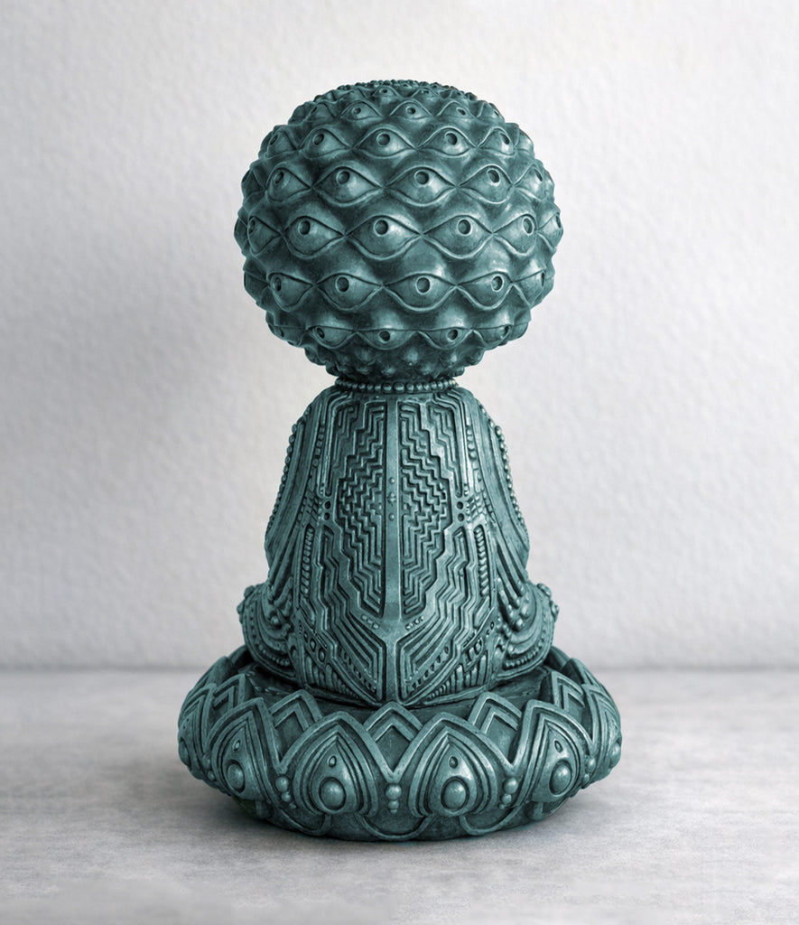 Awakening Buddha Sculpture by Ben Ridgway - Green Patina