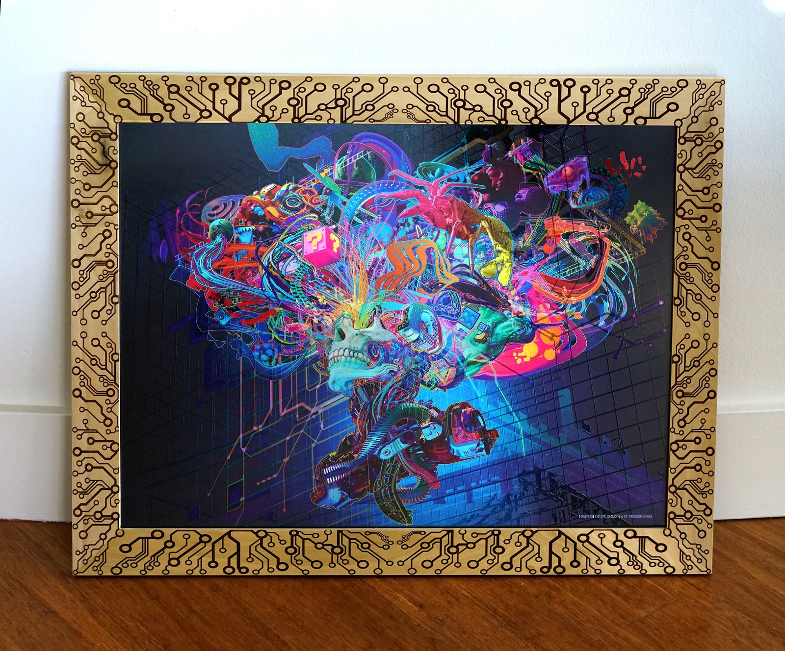 Forward Escape Wood Lasercut Frame by Android Jones - 48 HOUR AUCTION