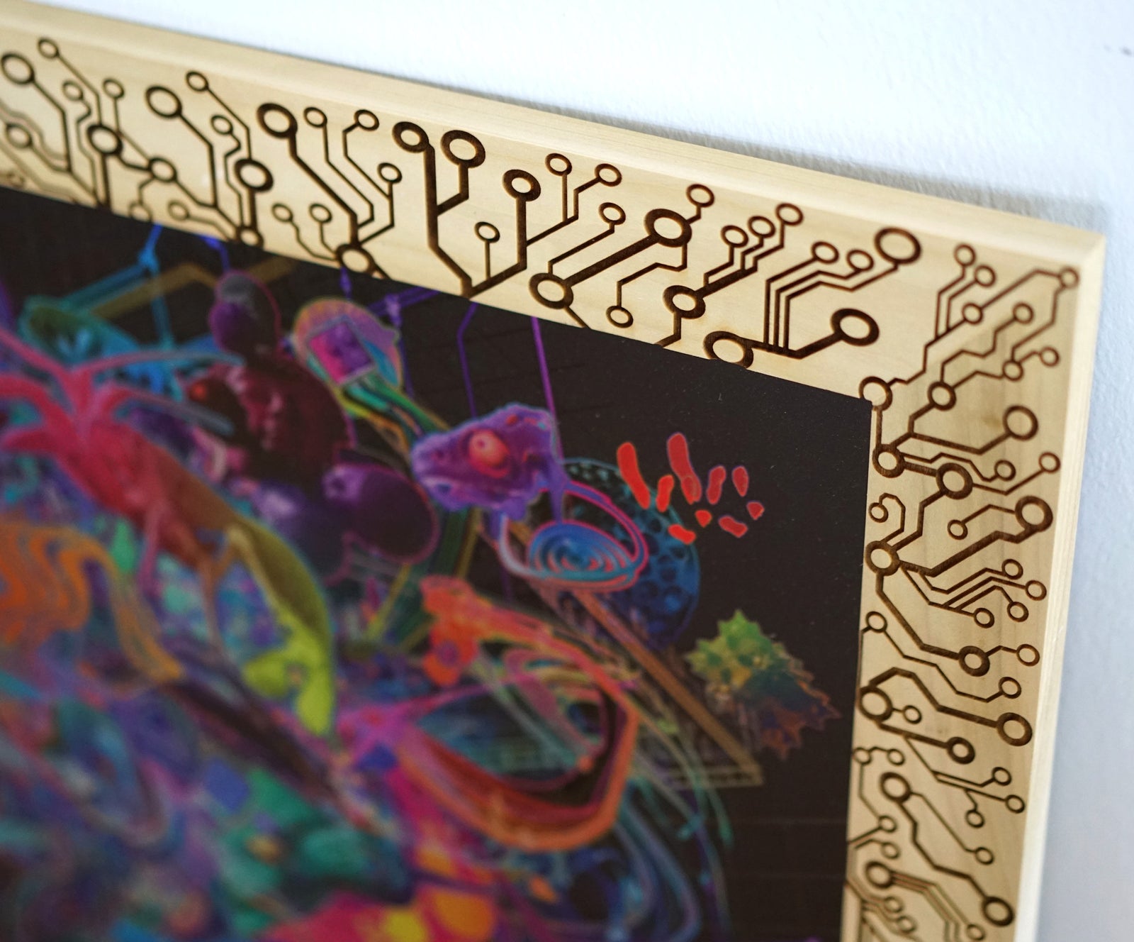 Forward Escape Wood Lasercut Frame by Android Jones - 48 HOUR AUCTION