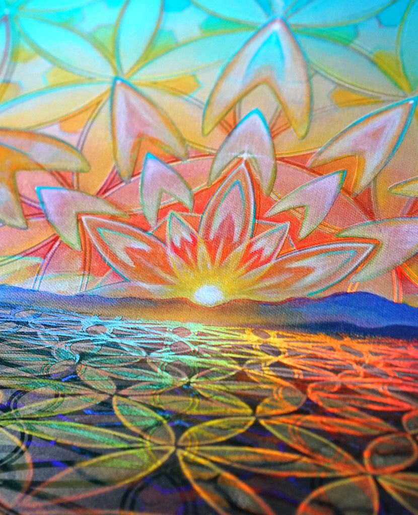Dust To Dawn XL Embossed Holo Print by Morgan Mandala