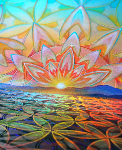 Dust To Dawn XL Embossed Holo Print by Morgan Mandala