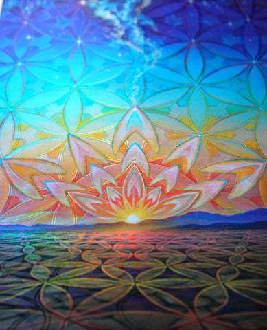 Dust To Dawn XL Embossed Holo Print by Morgan Mandala