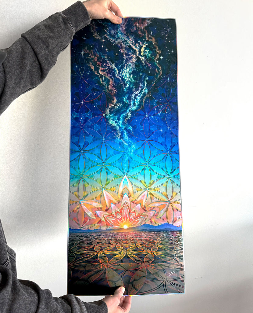 Dust To Dawn XL Embossed Holo Print by Morgan Mandala