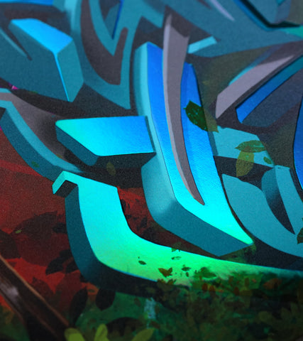 Alfabetos Embossed Holo Print by Ed-Mun