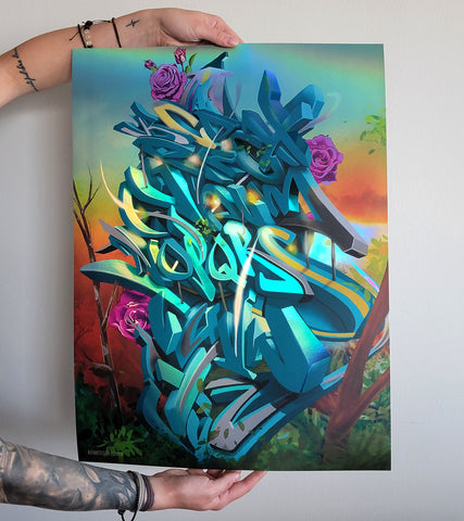 Alfabetos Embossed Holo Print by Ed-Mun