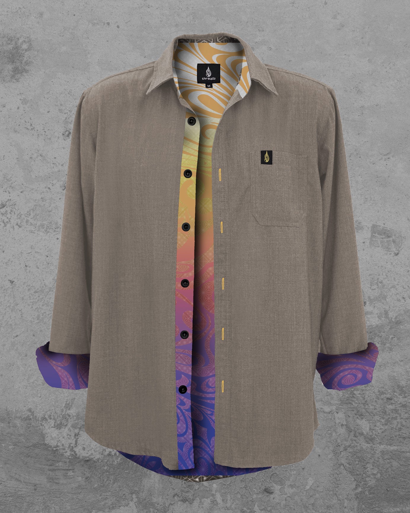 Dusk Lined Button Down Shirt by Threyda - Presale Ships Nov