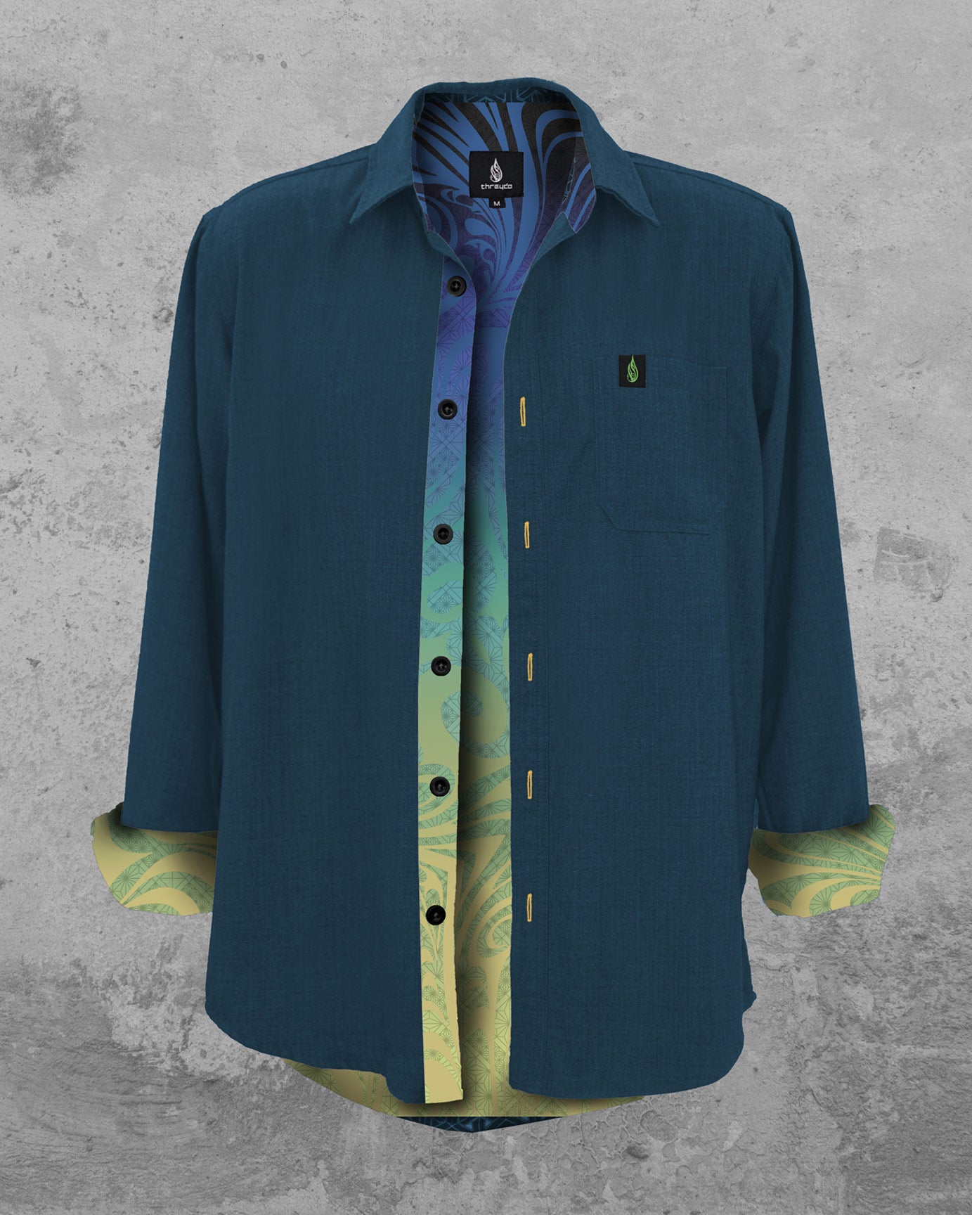 Skyline Lined Button Down Shirt by Threyda - Presale Ships Nov