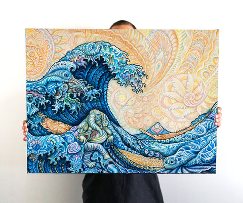 The Great Wave Stretched Canvas by Randal Roberts