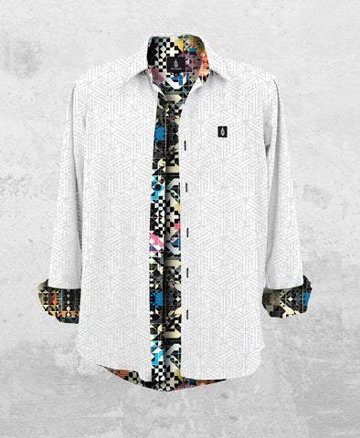 String Theory Lined Button Down Shirt by Threyda - Presale Ships March