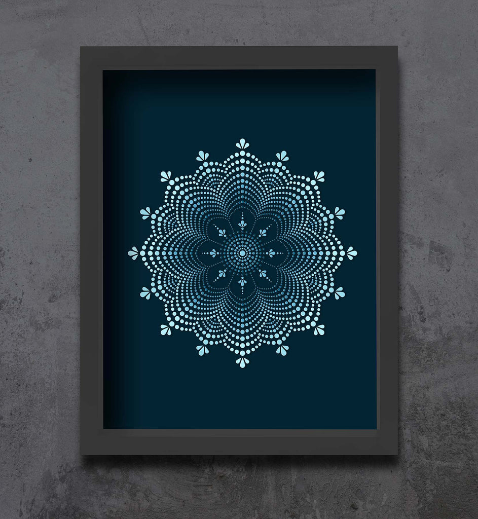 Bloom 1 of 1 Framed Embossed Matte Print by Threyda