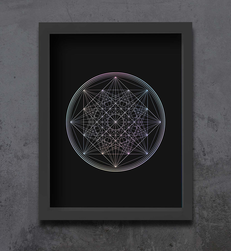 Icarus 1 of 1 Framed Embossed Holo Print by Threyda