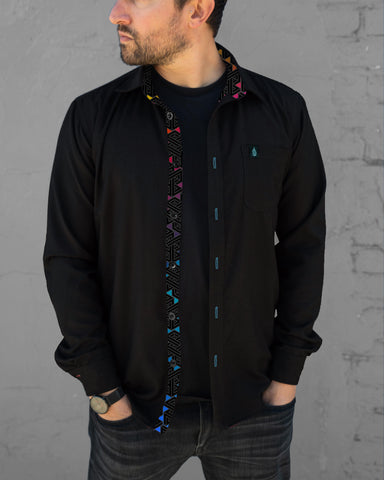 Escher Lined Button Down Shirt by Threyda