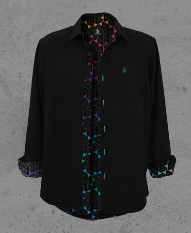 Escher Lined Button Down Shirt by Threyda