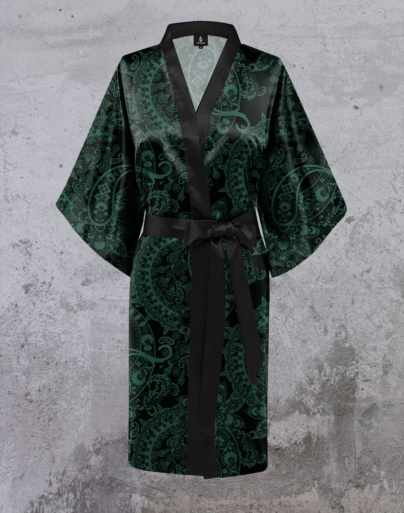Green Paisley Kimono by Threyda