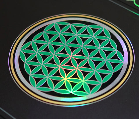 Cosmic Cannabinoid Embossed Holo Print by Melanie Farris