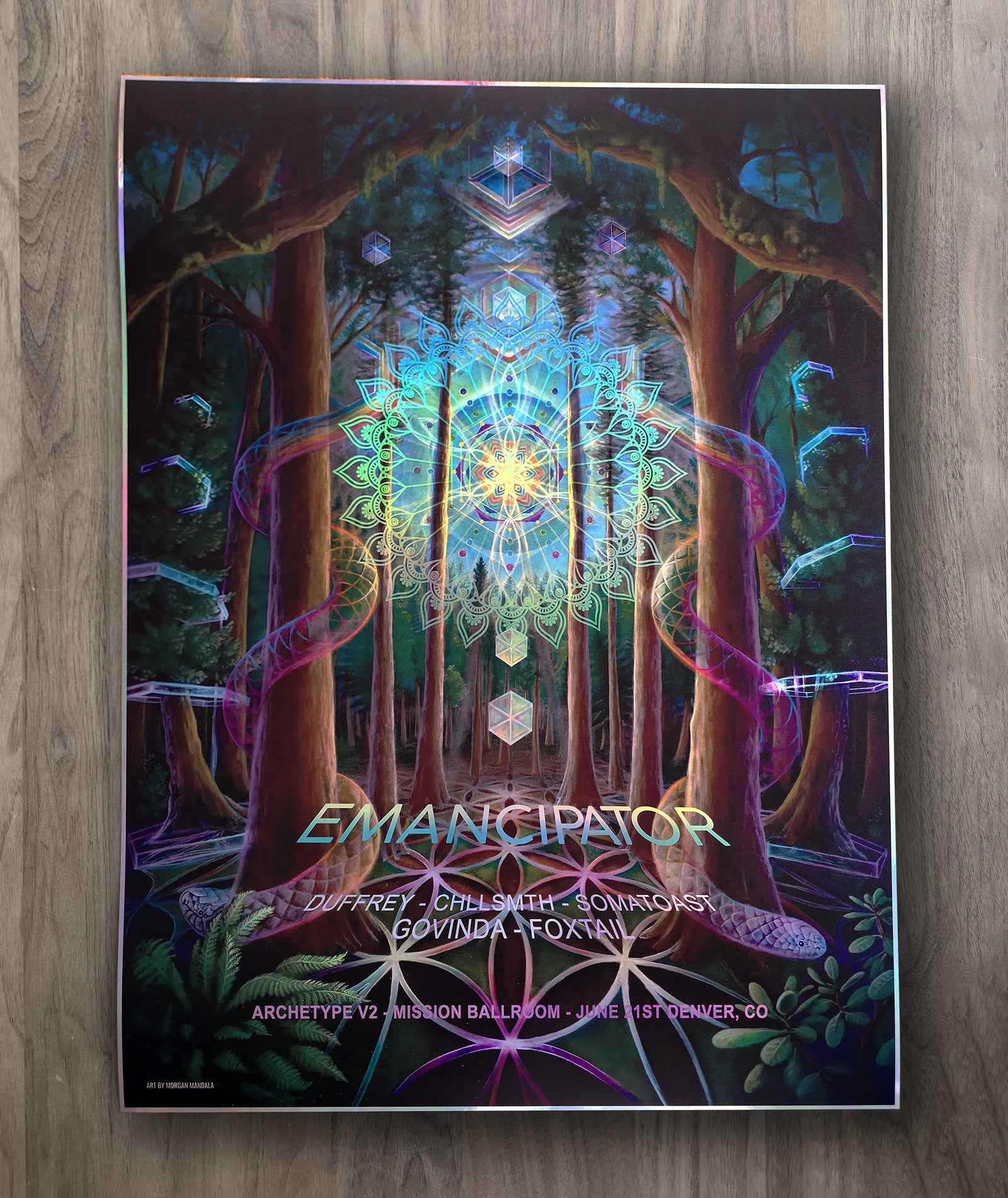 Archetype Embossed Holo Print by Morgan Mandala