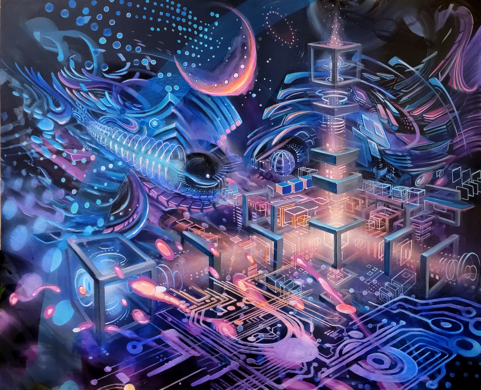 Nebula Drift Original Painting by Threyda x Apex - 48 HOUR AUCTION