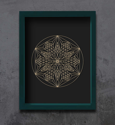 Neptune 1 of 1 Framed Embossed Matte Print by Threyda