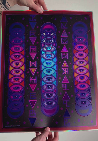 Between Love And Fear Embossed Holo Print by John Speaker