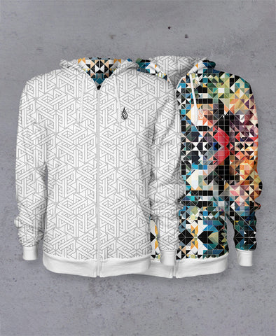 String Theory Reversible Hoodie by Threyda