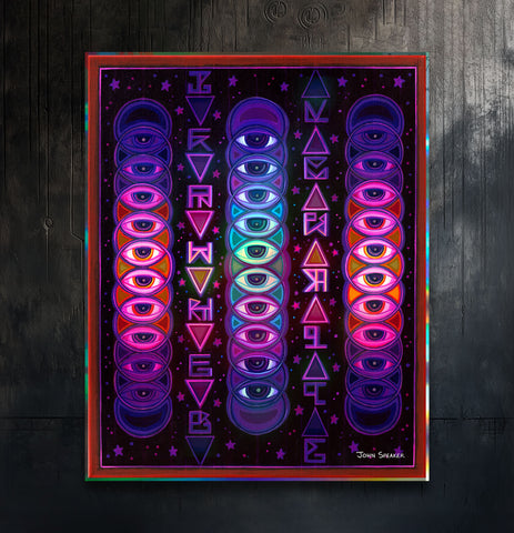 Between Love And Fear Embossed Holo Print by John Speaker