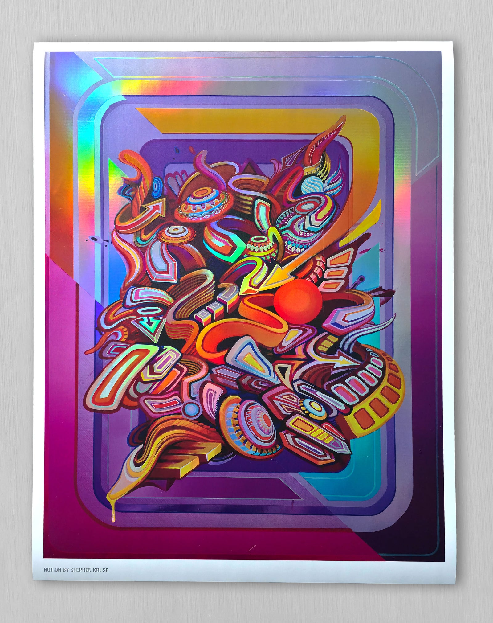 Notion Embossed Holo Embossed Print by Stephen Kruse