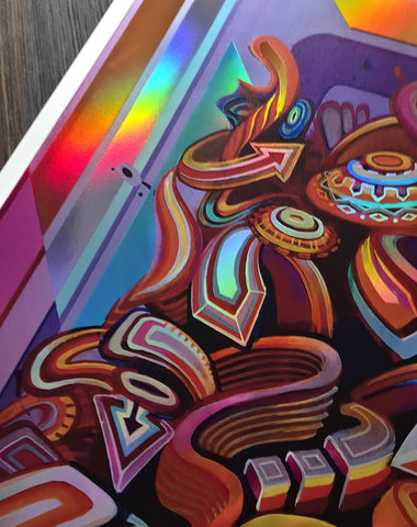 Notion Embossed Holo Embossed Print by Stephen Kruse