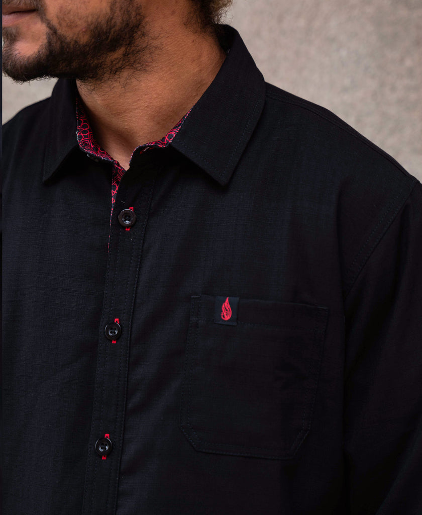 Traverse Lined Button Down Shirt by Threyda