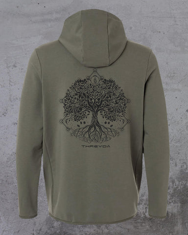 Yggdrasil French Terry Zip Hoodie by Threyda