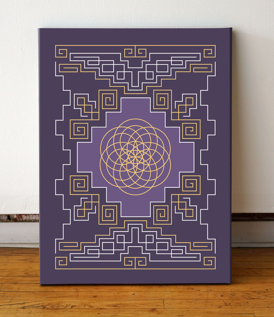 Violet Tablet Stretched Canvas by Melanie Farris - 48 HOUR AUCTION
