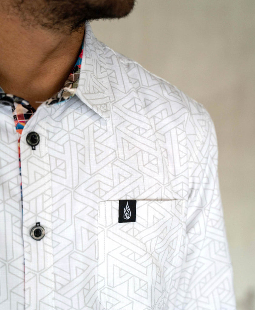 String Theory Lined Button Down Shirt by Threyda - Presale Ships March