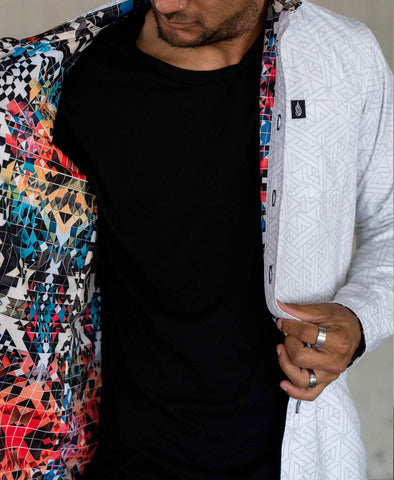 String Theory Lined Button Down Shirt by Threyda - Presale Ships March